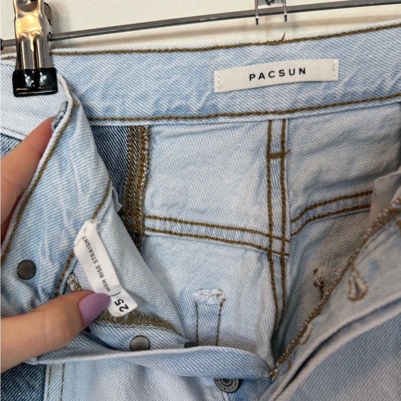 Pacsun Two-Tone Boyfriend Straight Leg Jeans- Size 25 - Picture 7 of 8